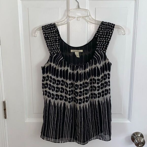Kenneth Cole silk sleeveless printed blouse size 4P - Picture 1 of 11
